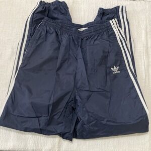 Vintage Adidas 90's Y2K Nylon Track Windbreaker Pants Men's Large Ankle Zip